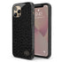 Dark Leopard Custom Curly Initials iPhone Case - Vertical